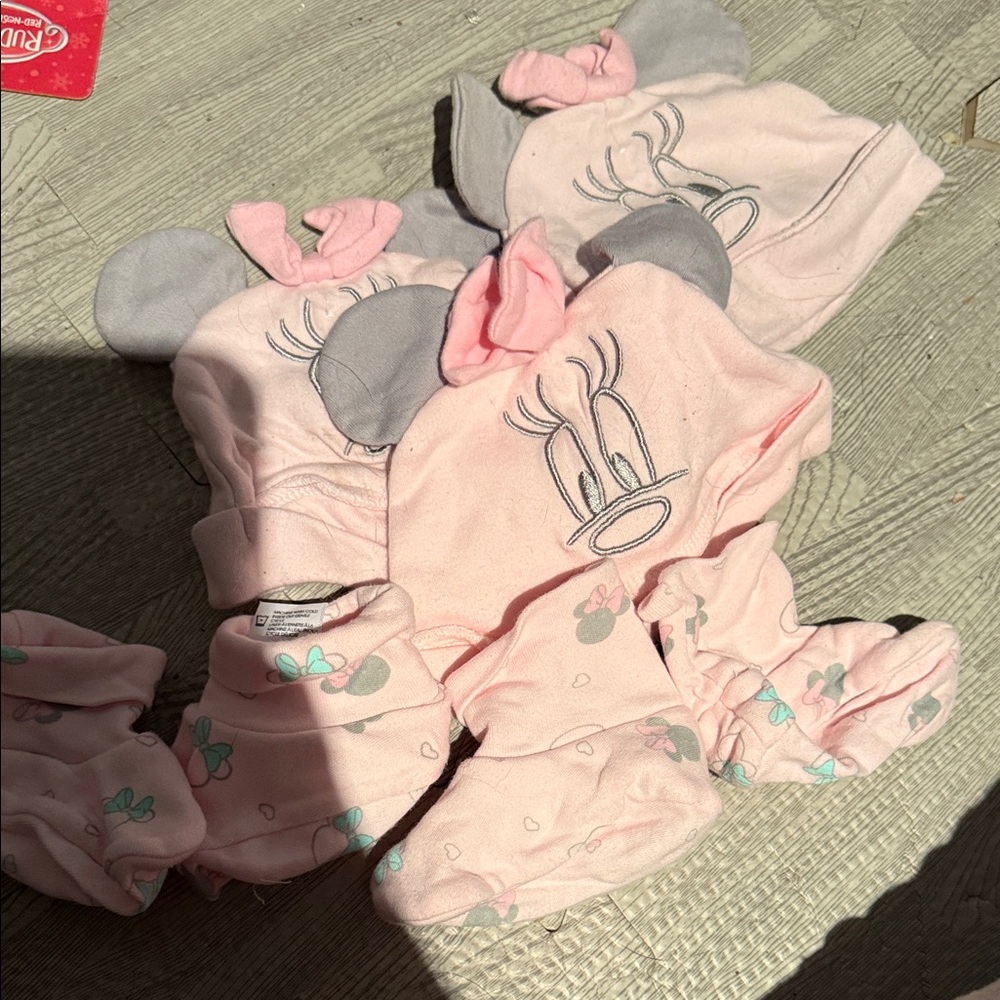 Minnie Mouse hats and slippers